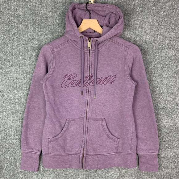 Carhartt Jackets & Blazers - Carhartt Hoodie Womens Small Purple Full Zip Up Sweatshirt Hoodie